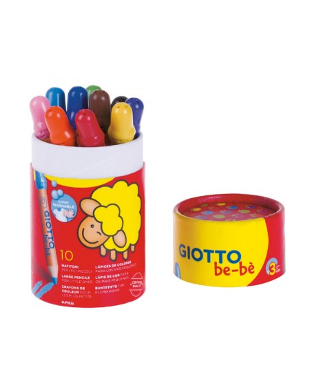 GIOTTO BEBE' Super Large Pencils in Pot 10PCS Assorted