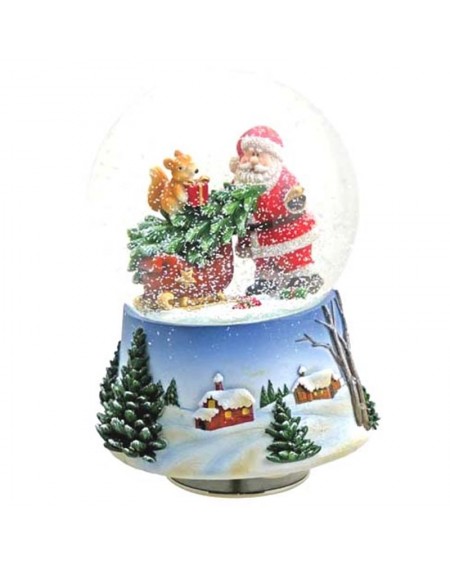 Snow Globe  - Santa with Squirrel