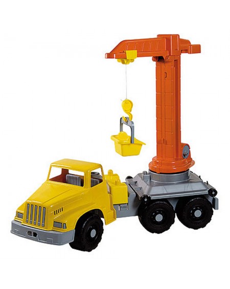 “Giant” truck with crane