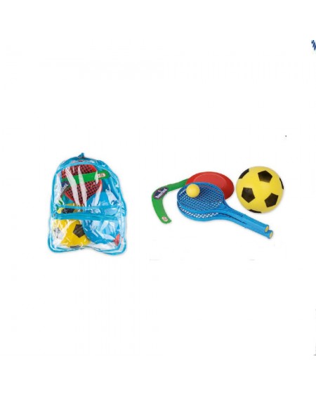 Backpack with sport games