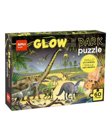 Puzzle Glow in the Dark Dinosaurs 60pcs